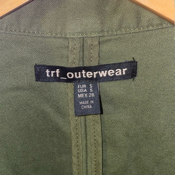 Zara military jacket khaki green & pearls - Picture 7 of 9